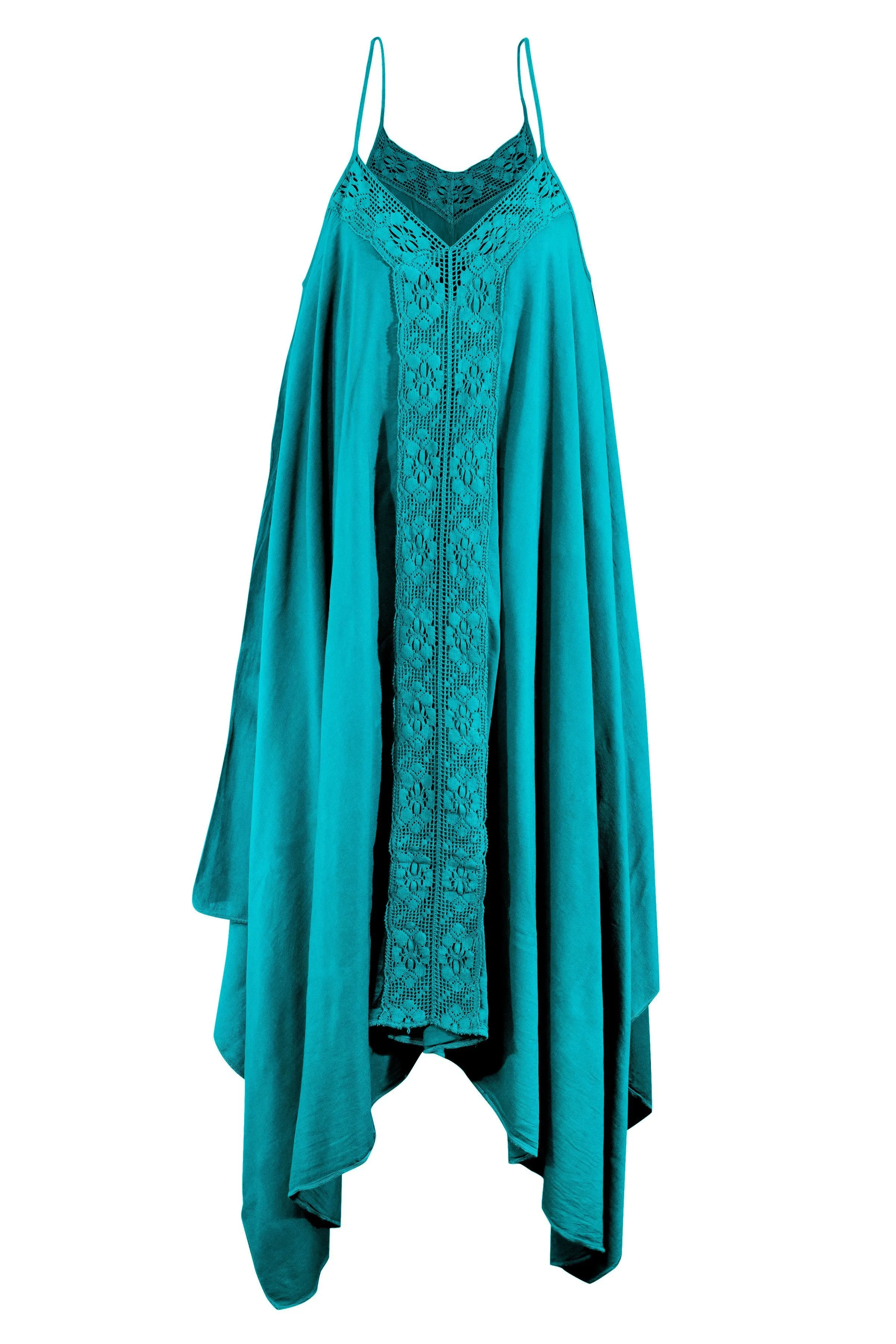 100% COTTON Lace front BOHO SWING MAXI DRESS many colours NATURAL MATERIALS