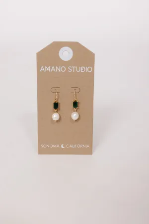 Amano Studio Emerald and Pearl Earrings