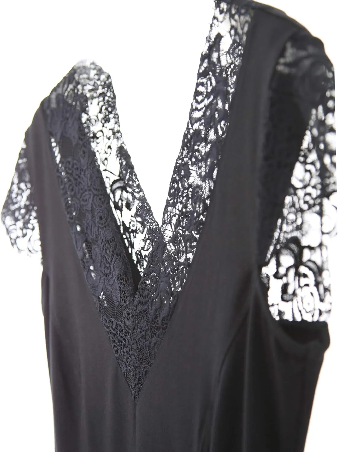 AmlieBoutik Women Floral Lace Trim V Neck Sleeveless Blouse Top