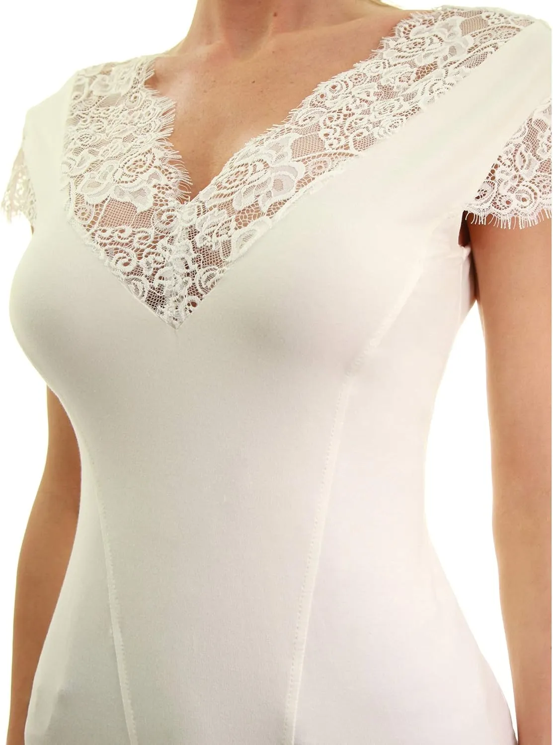 AmlieBoutik Women Floral Lace Trim V Neck Sleeveless Blouse Top