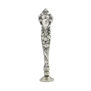 Antique Art Nouveau Sterling Wax Seal (Late 19th C.)