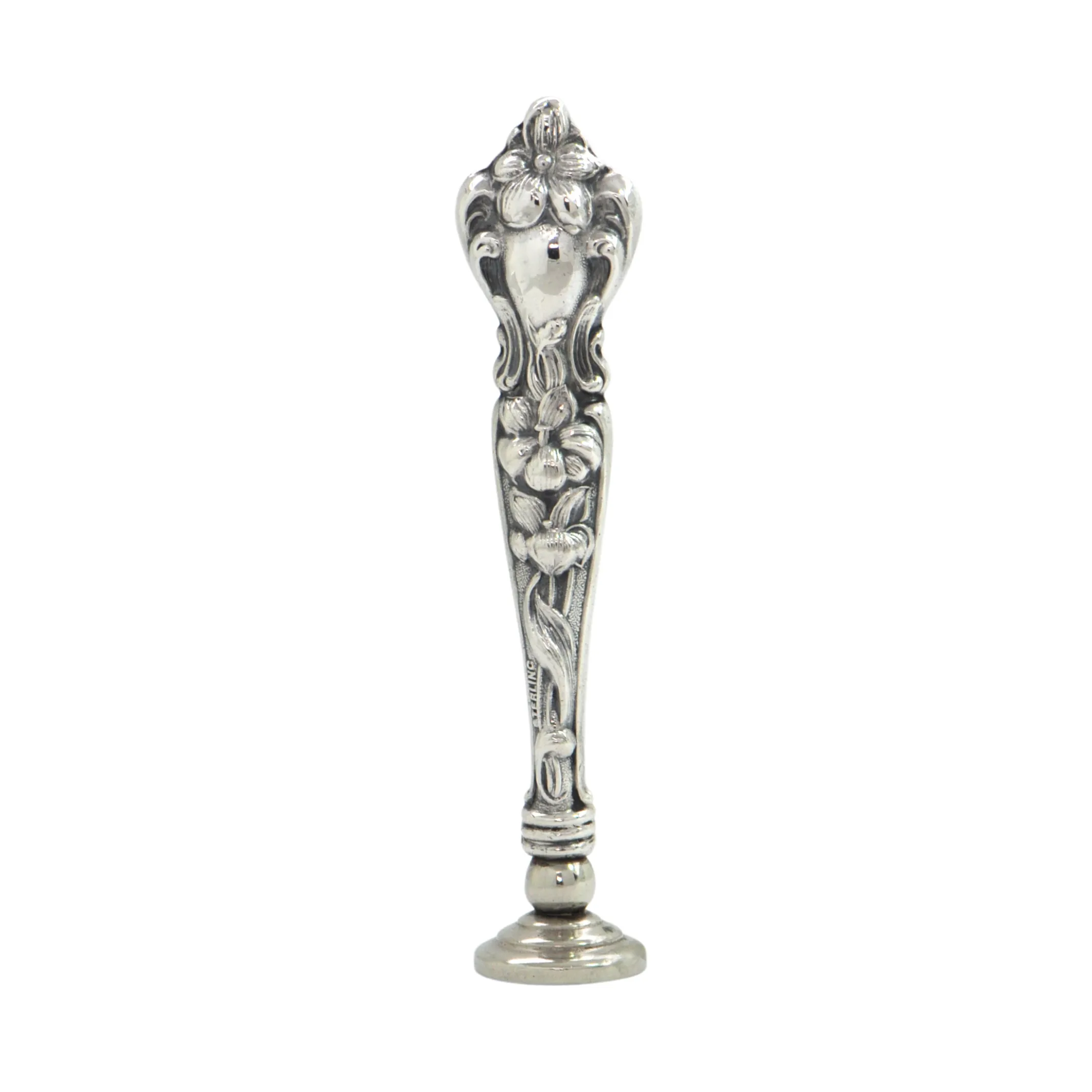 Antique Art Nouveau Sterling Wax Seal (Late 19th C.)