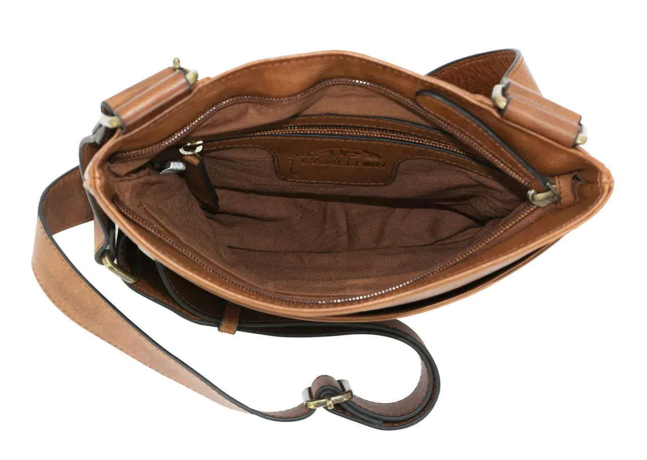 Ares Slim Leather Crossbody Handbag