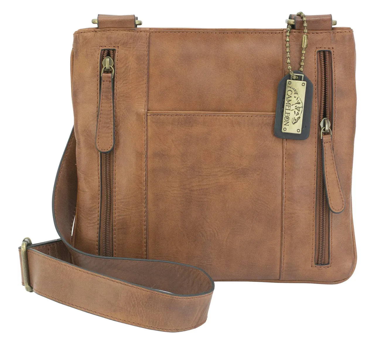 Ares Slim Leather Crossbody Handbag