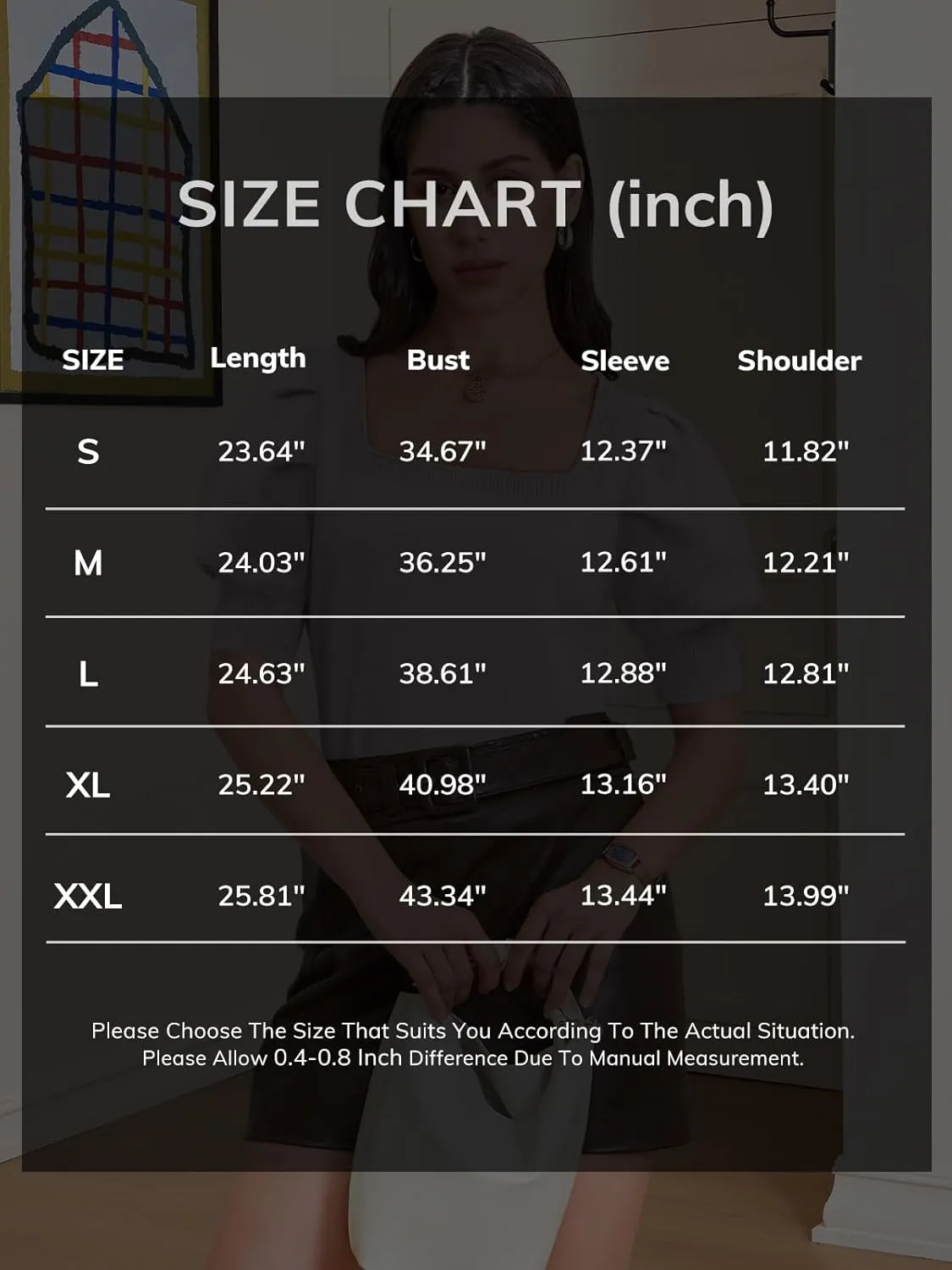 ATHMILE Women's Puff Short Sleeve Sweater Tops 2025 Spring Summer Trendy Casual T Shirts Blouses