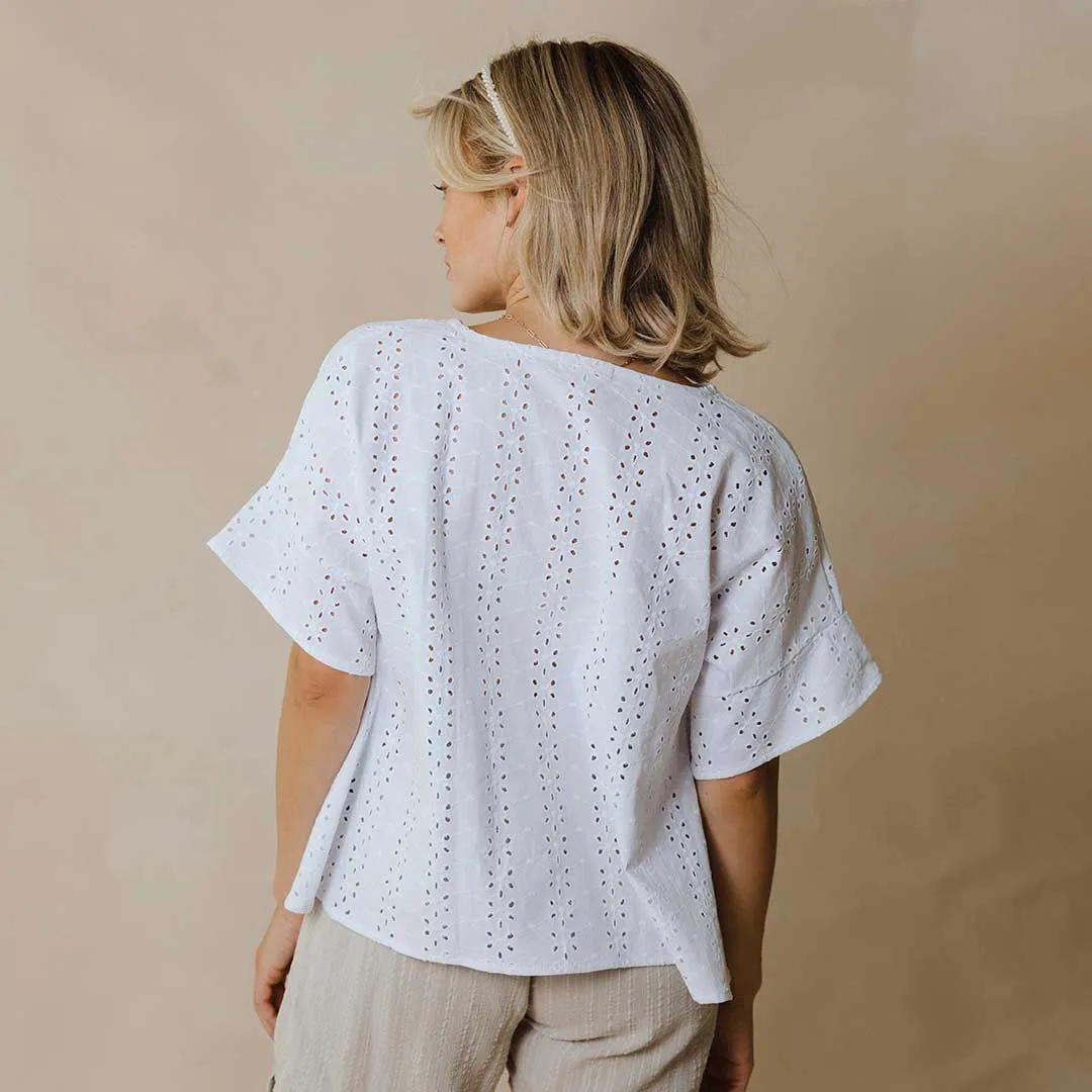 Baby Doll Blouse, White