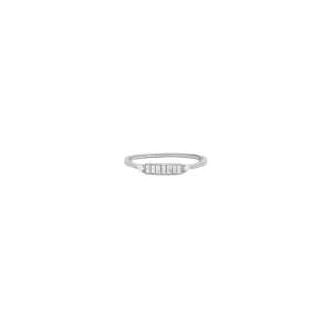Baguette Diamond Art Deco Ring - 14K White Gold