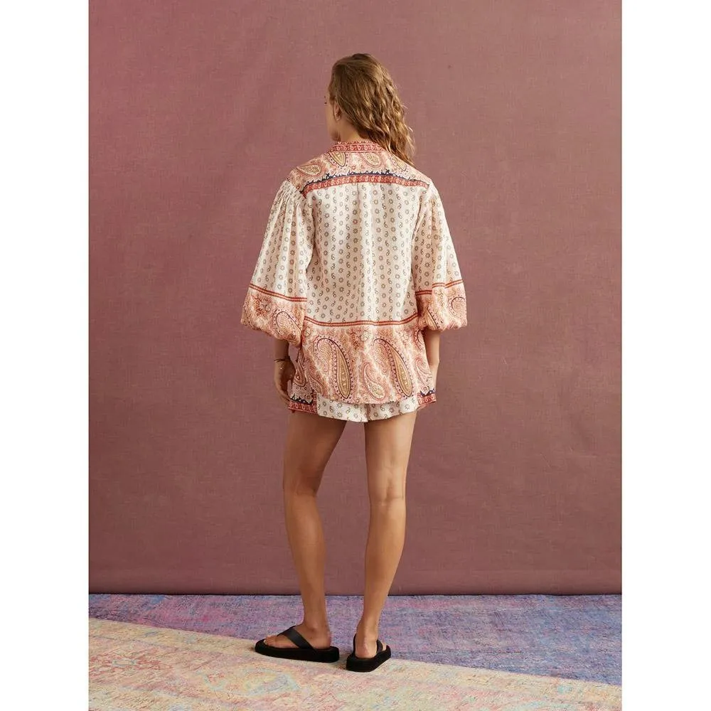 Boteh Cravat Smock Shirt