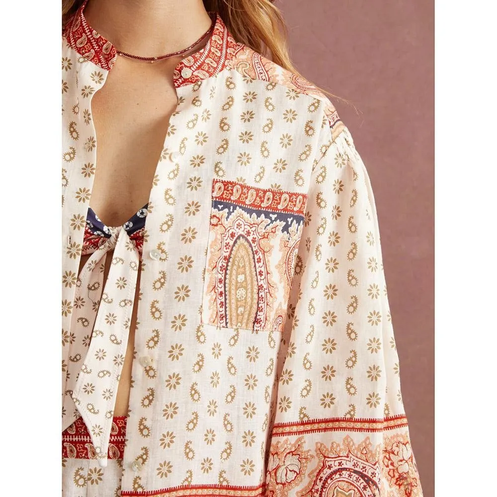 Boteh Cravat Smock Shirt