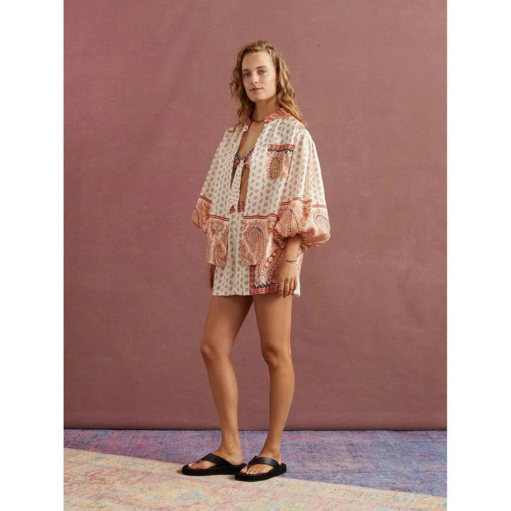 Boteh Cravat Smock Shirt