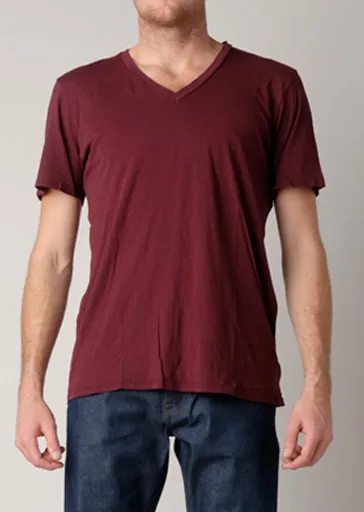 Brooklyn Denim Co. Organic Cotton V-Neck Tee - Barbera