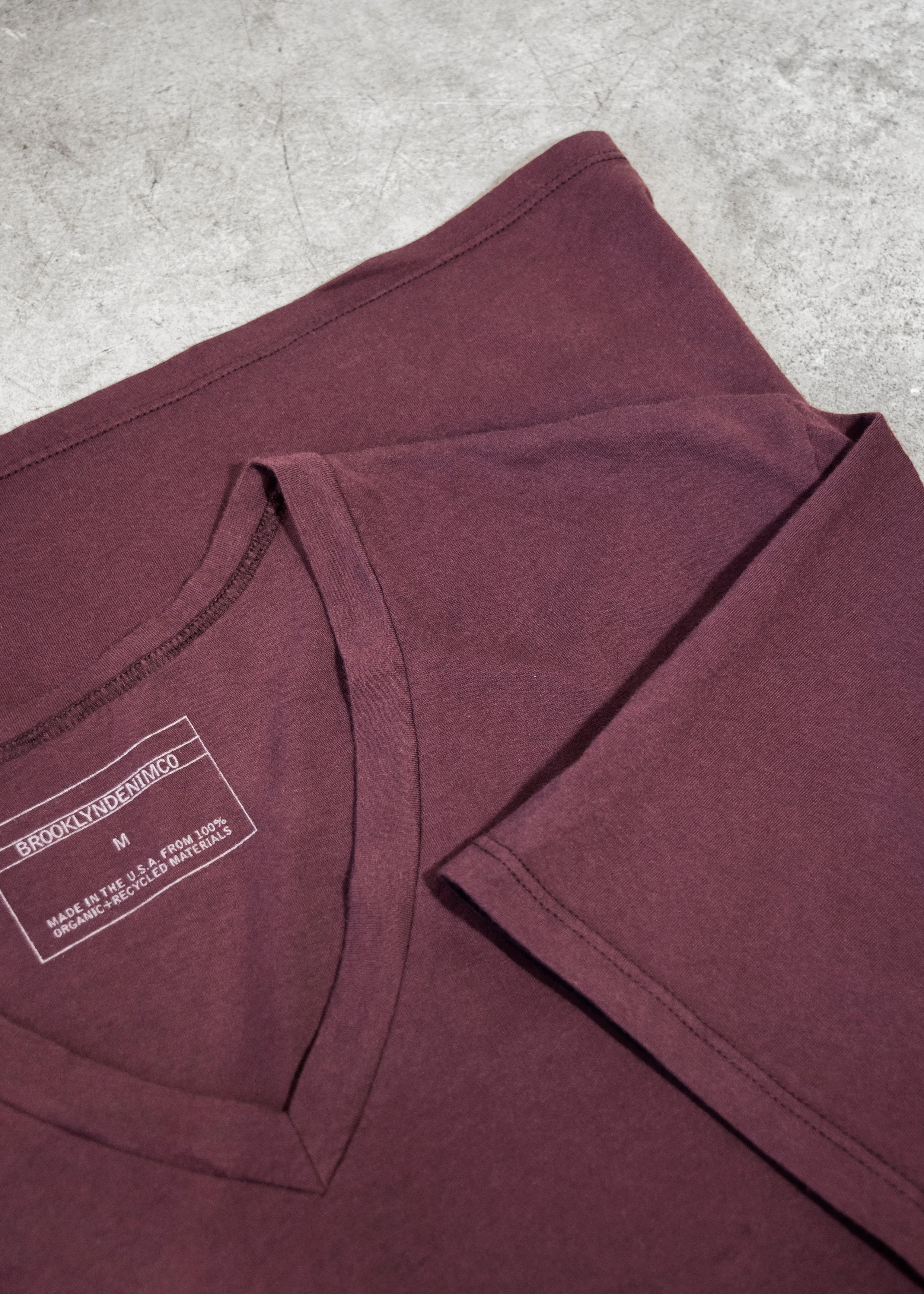 Brooklyn Denim Co. Organic Cotton V-Neck Tee - Barbera