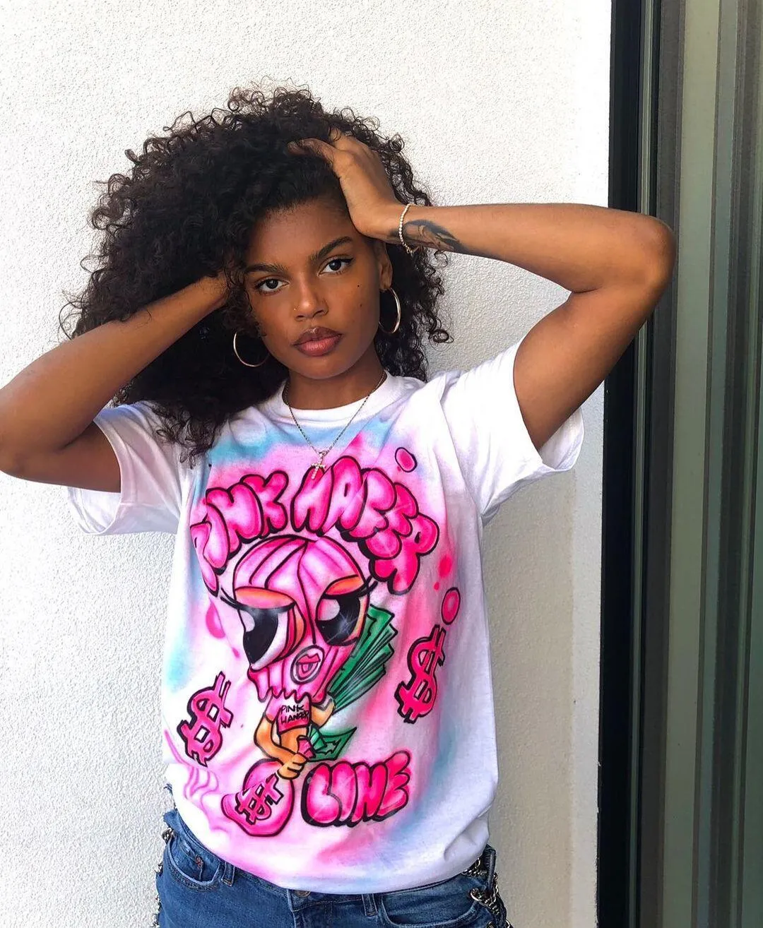 Cartoon print T-shirt top（AY1643）