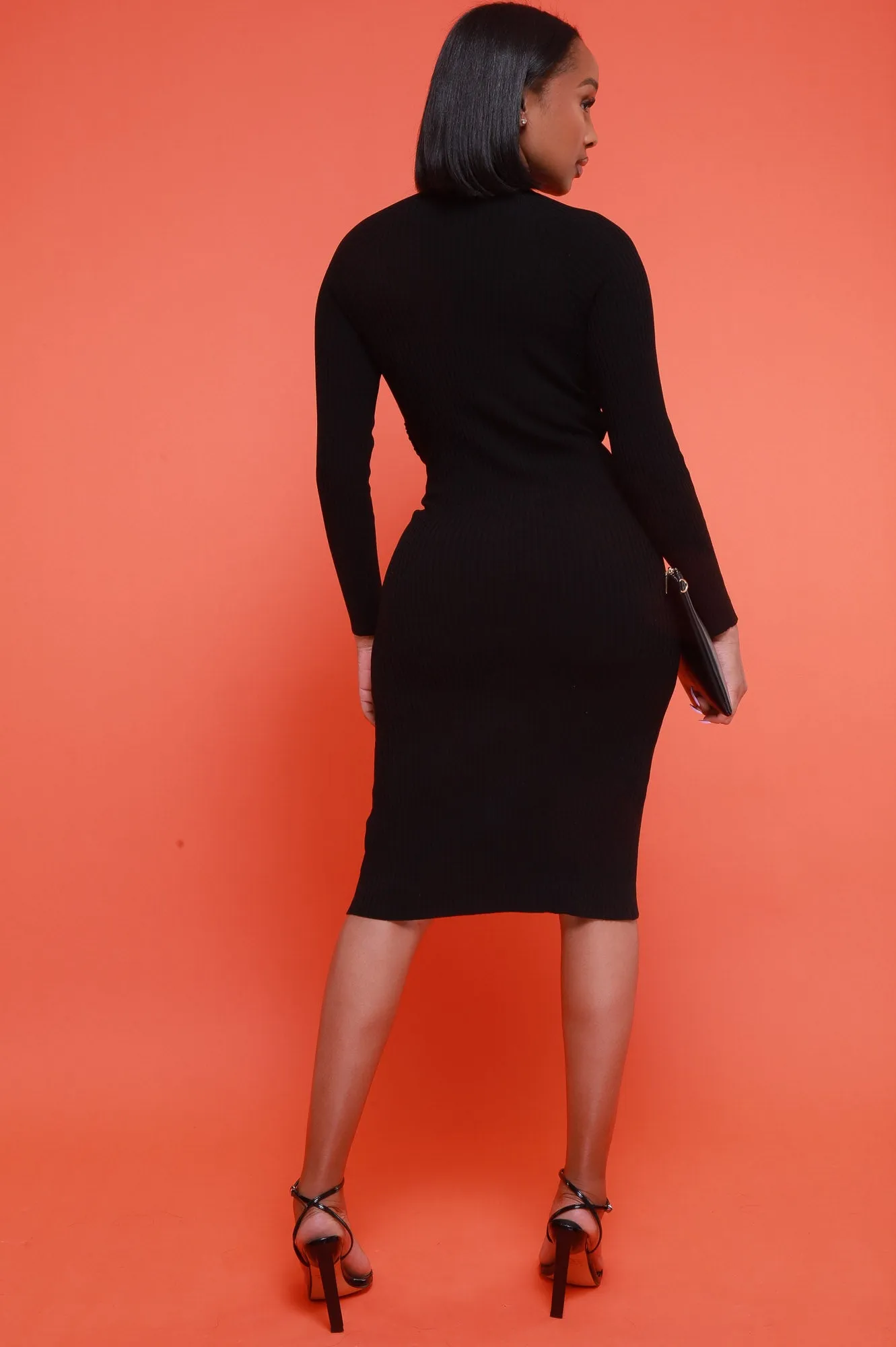 Choose Me Cut Out Dress - Black