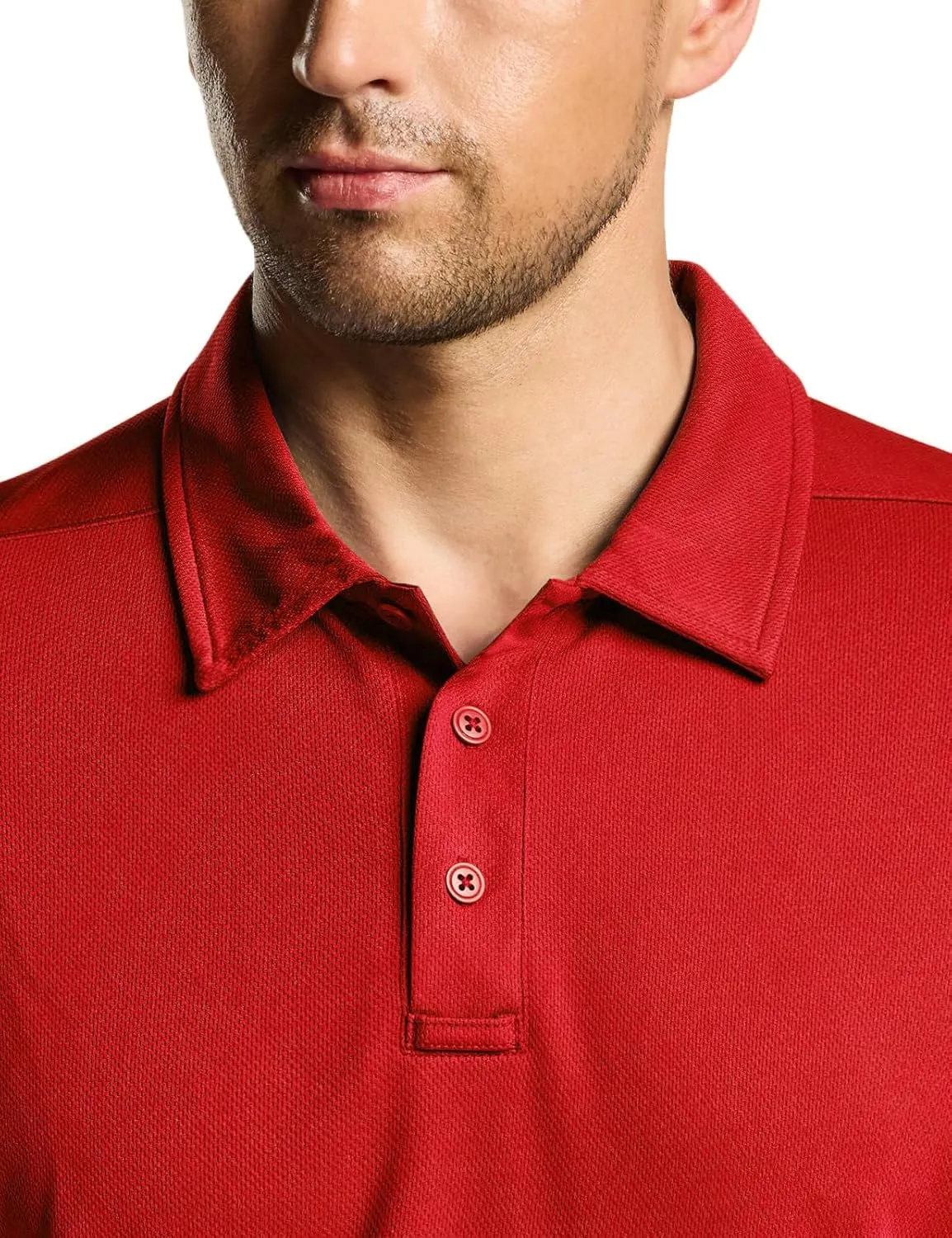 CQR Men's Polo Shirt, Long Sleeve Tactical Shirts, Outdoor UPF 50  Pique Shirt, Dry Fit Lightweight Golf Shirts