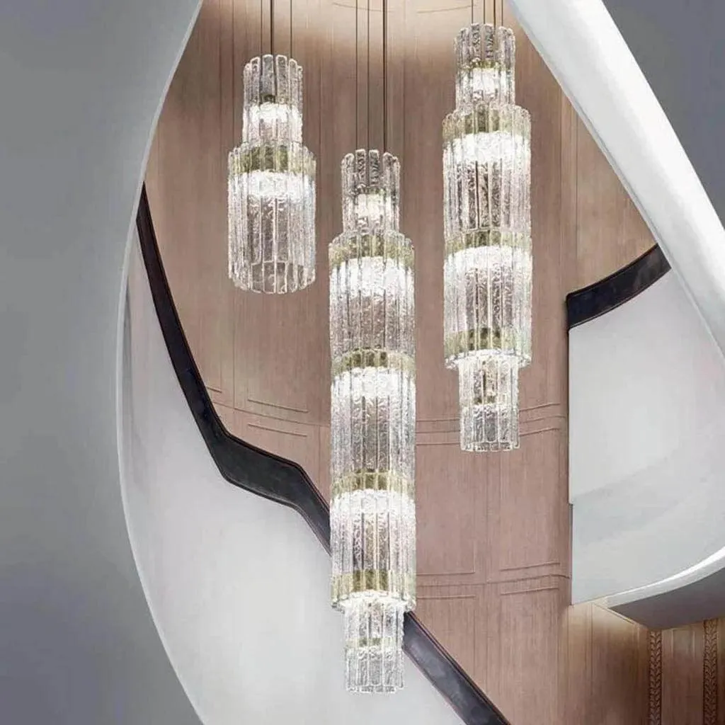 Cylindra Warm White Crystal Chandelier (XQ-CR014)