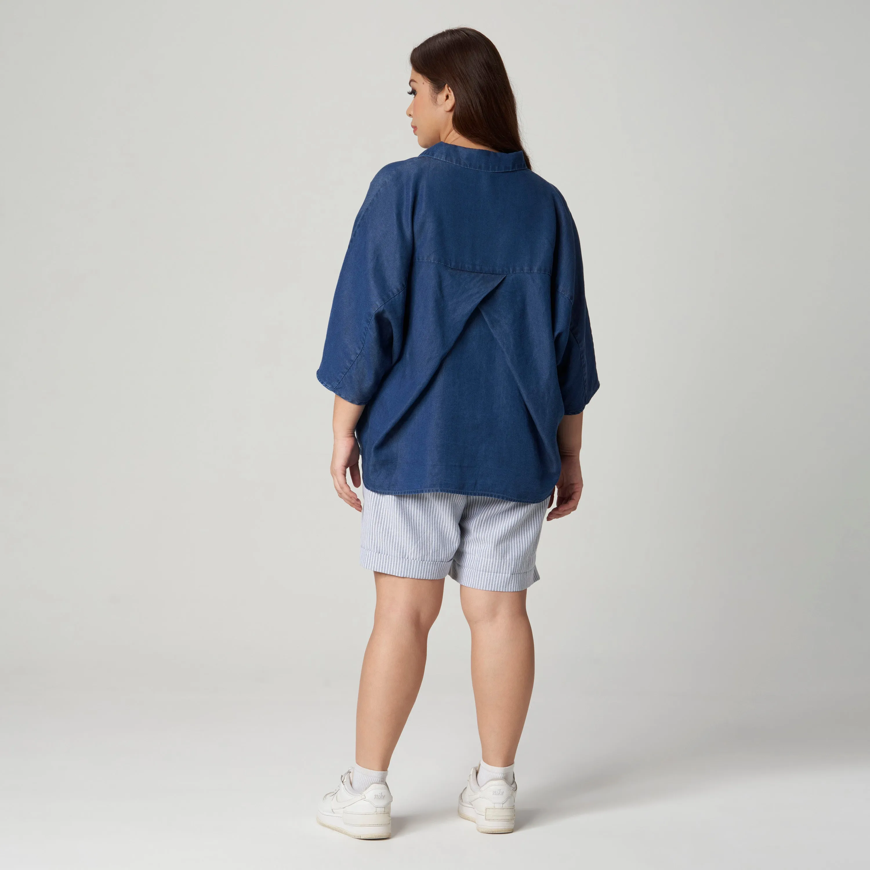 Denim Dolman Sleeve Shirt