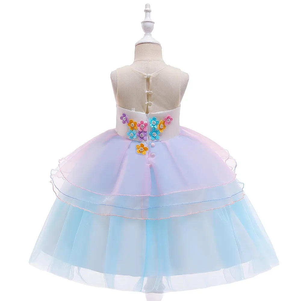 Fancydresswale Unicorn Blue dress for Girls