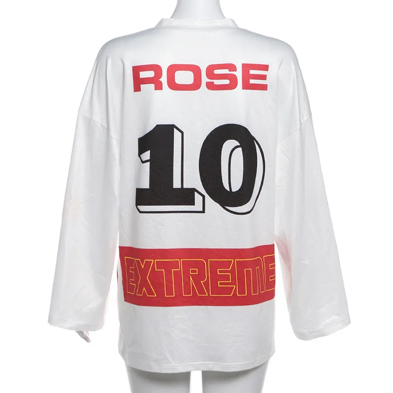 Fashion contrasting V-neck long sleeved T-shirt AY3594