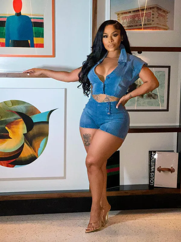 Fashion short sleeved jumpsuit AY2795