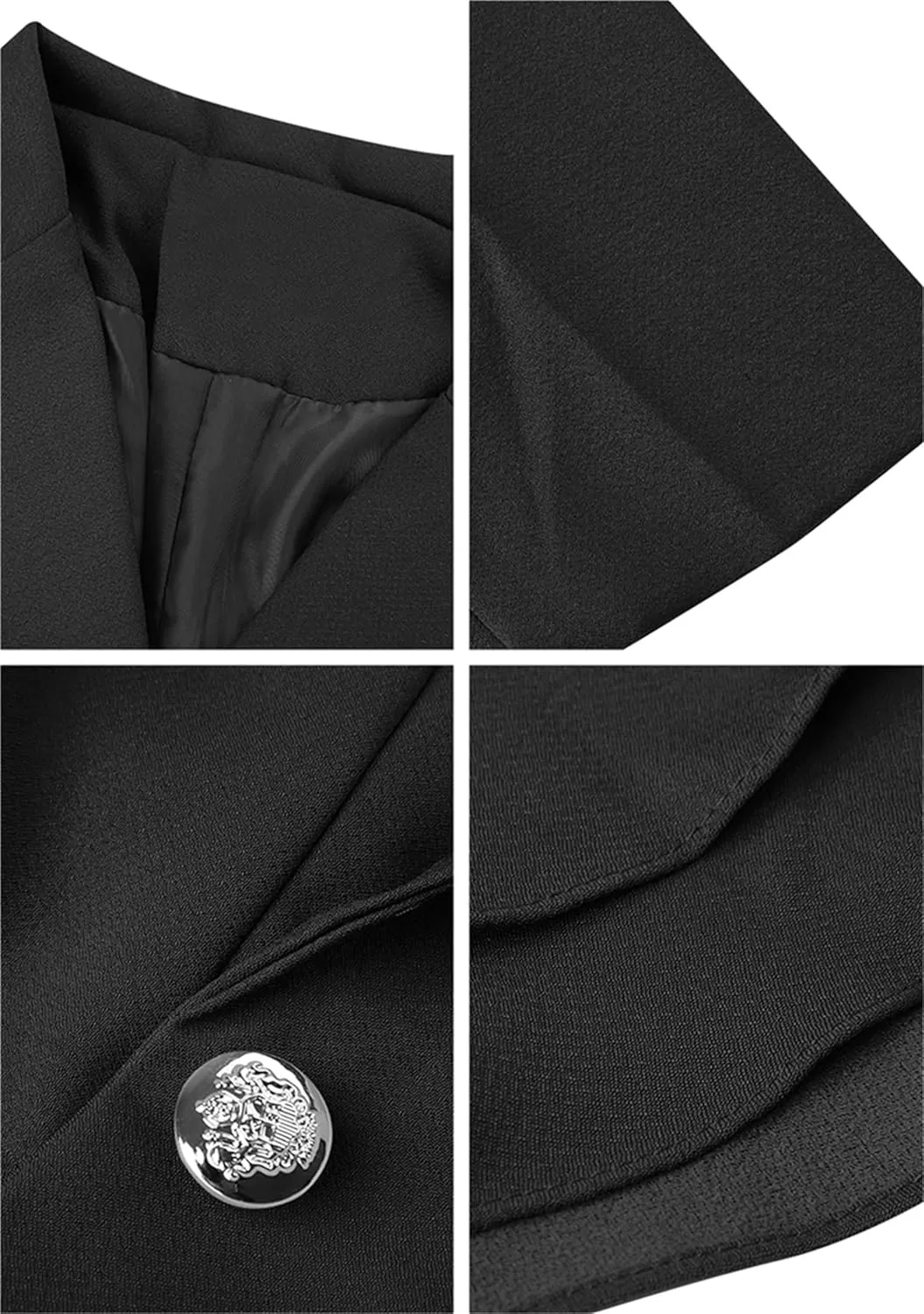 FLITAY Womens Long Sleeve Solid Color Blazer Open Front Work Loose Blazer Jacket