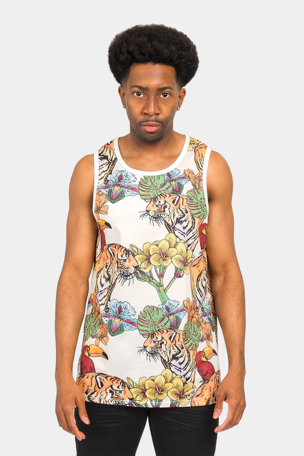 Floral Tiger Tank Top