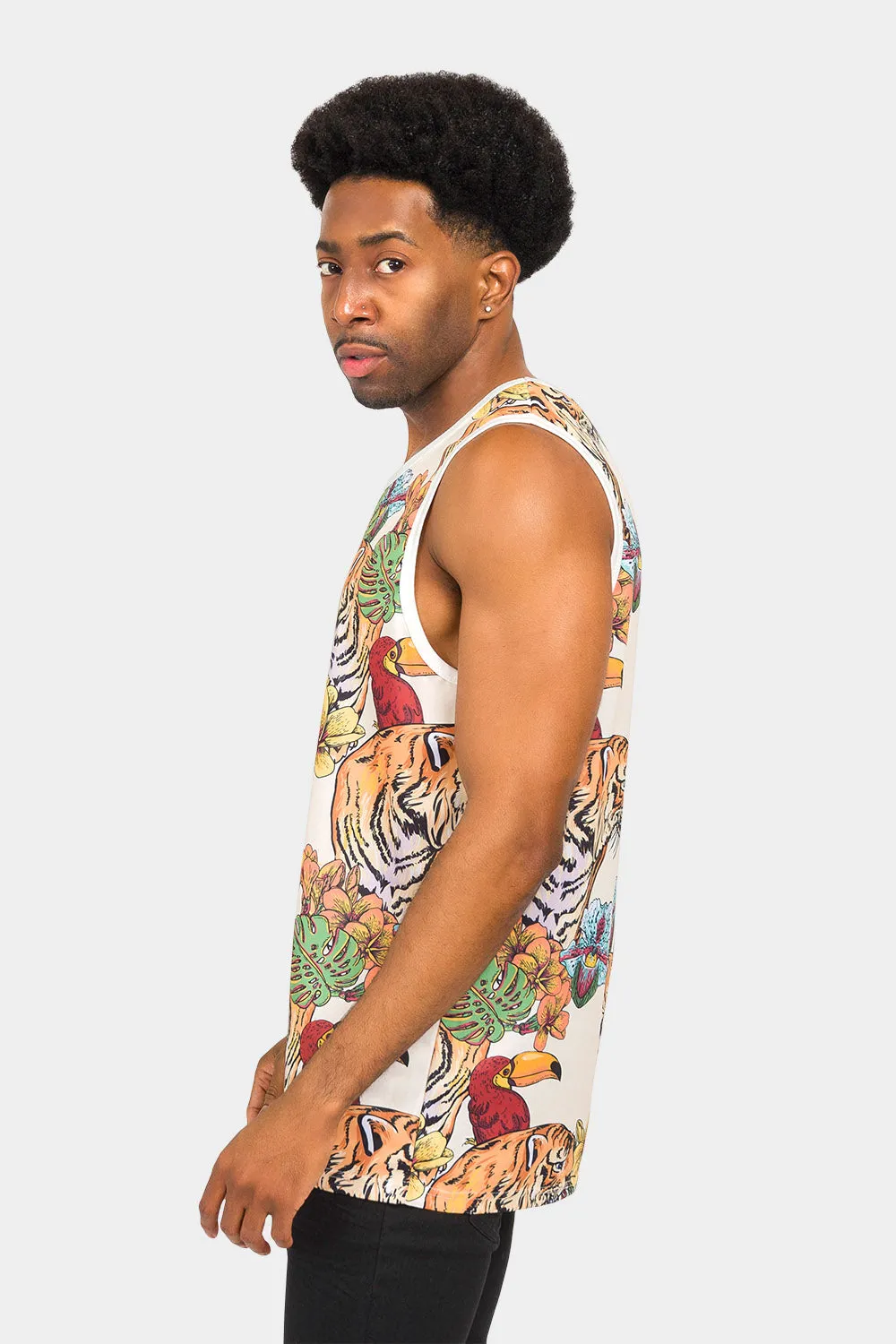 Floral Tiger Tank Top