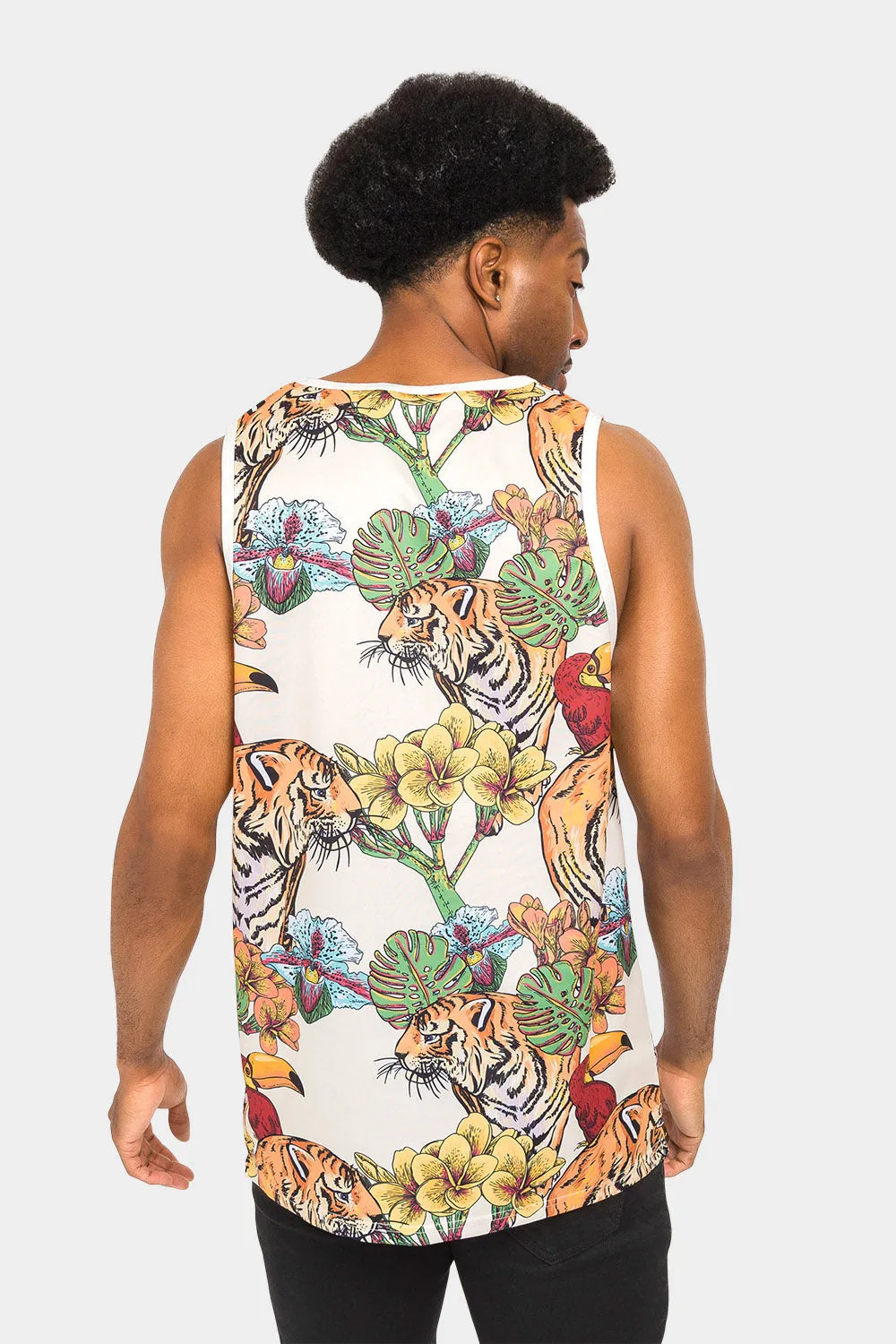 Floral Tiger Tank Top