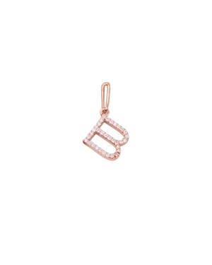 Frosted Charm - 14K Rose Gold
