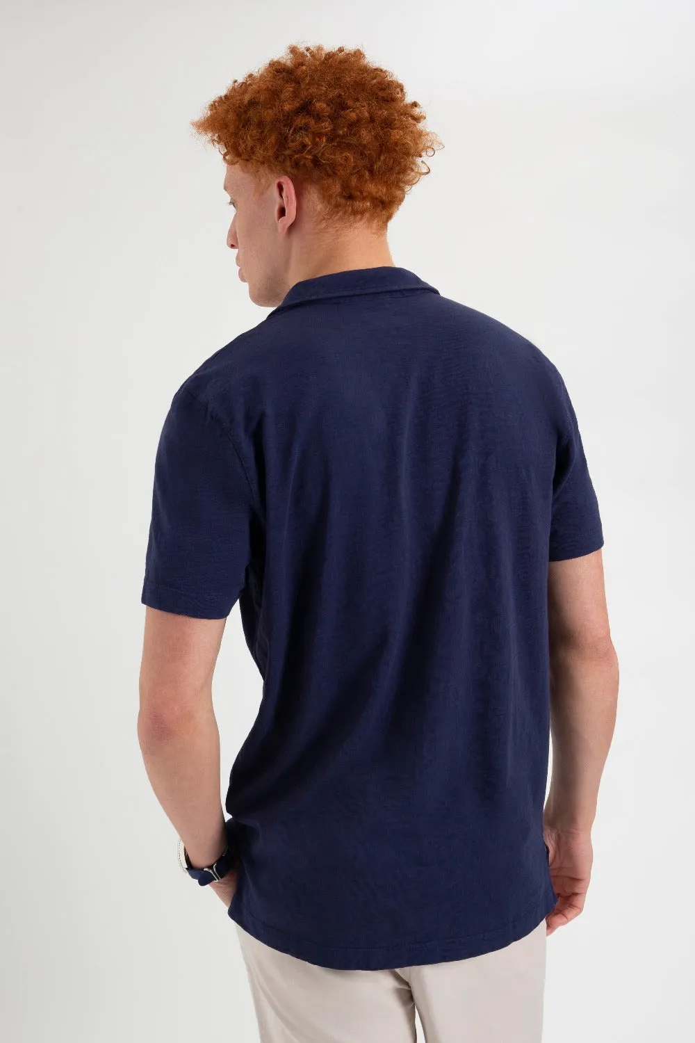 Garment Dye Beatnik Polo - Indigo