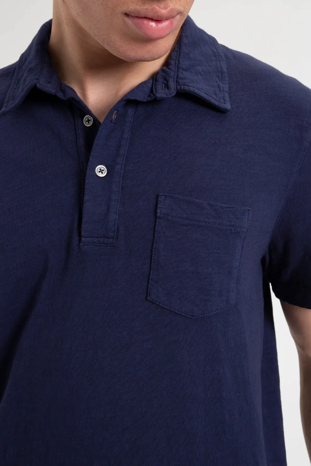 Garment Dye Beatnik Polo - Indigo