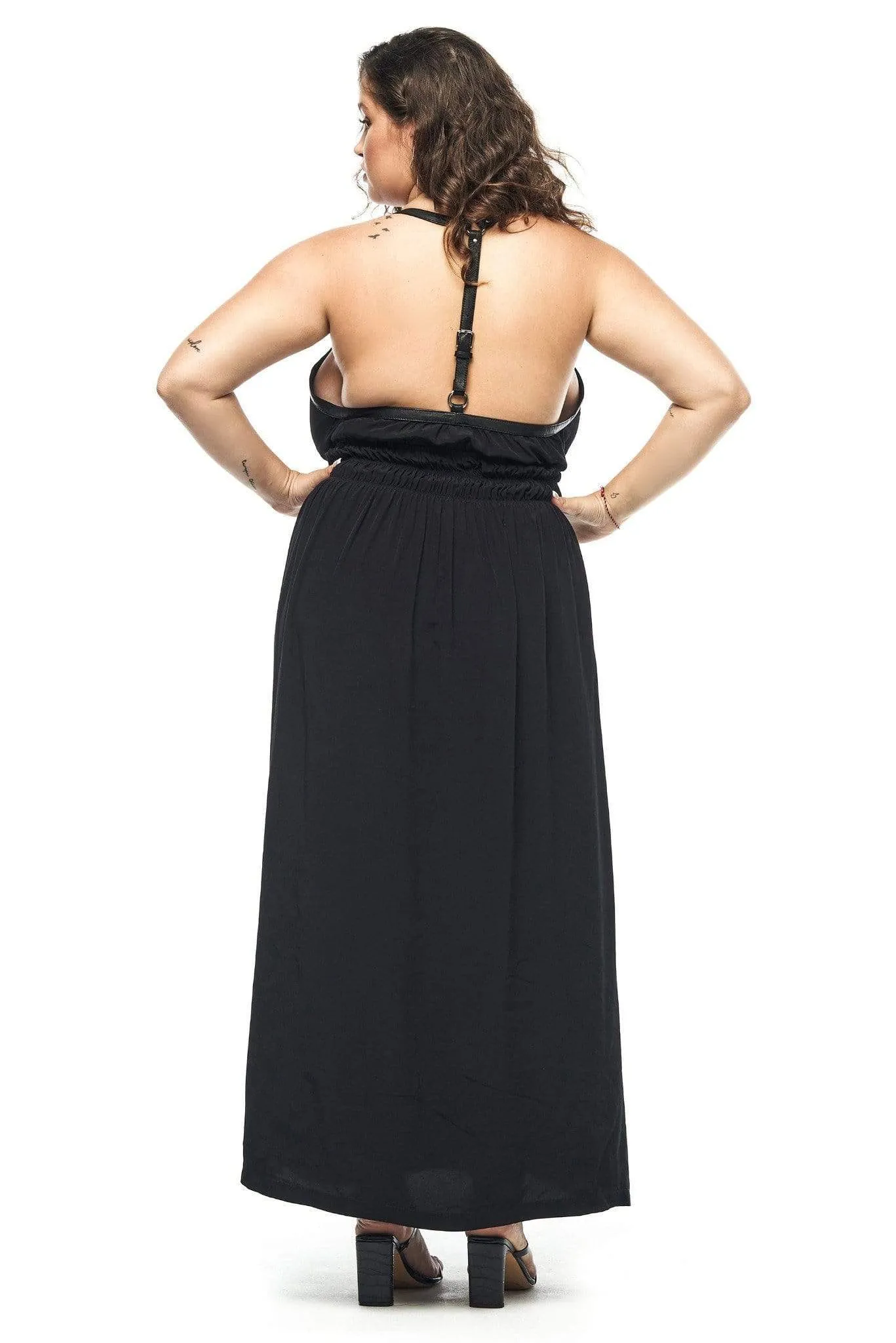 HARNESS DRESS IN BLACK