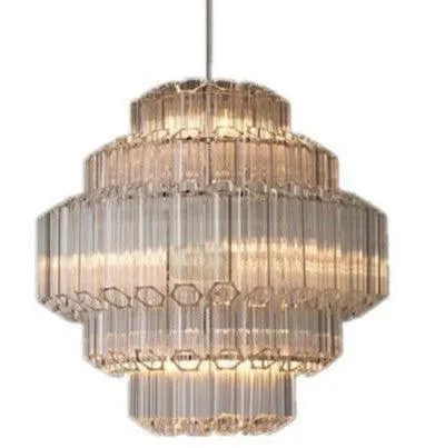 HexaGlow Golden Double Height Chandelier (XQ6016)