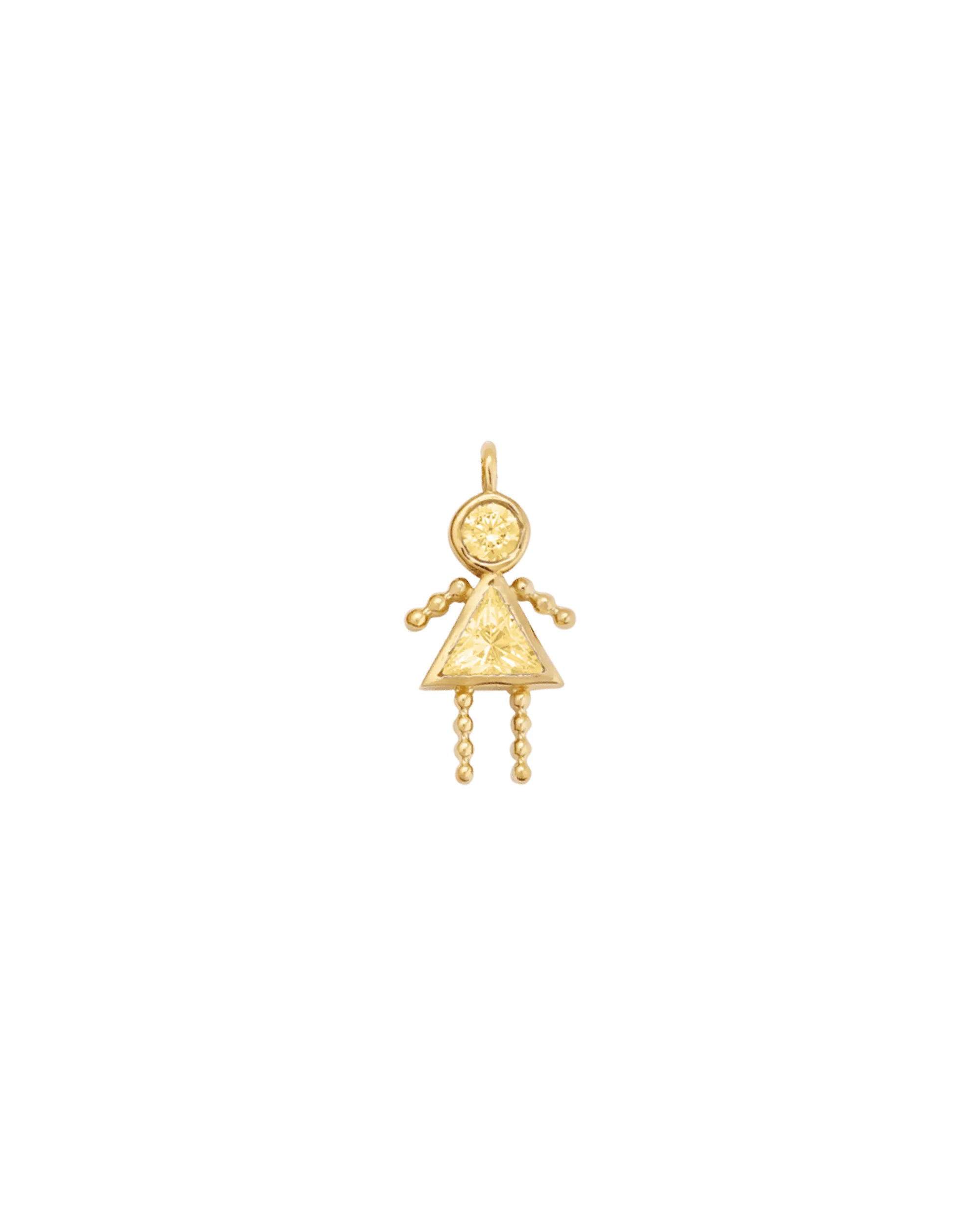 Mini Me Birthstone Boy Charm - 18K Gold Vermeil