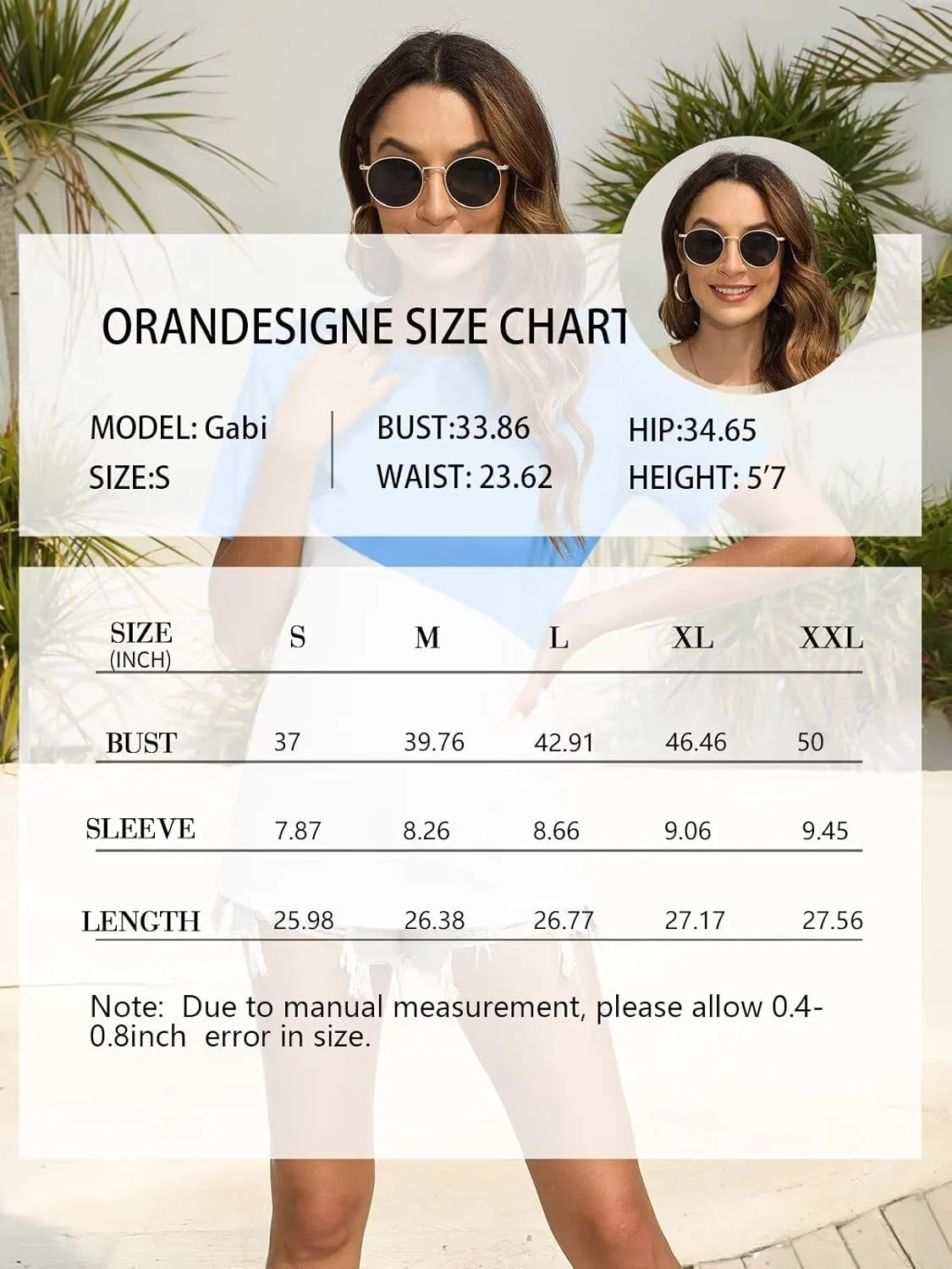 ORANDESIGNE Women's Color Block Short Sleeve T Shirts Casual Crew Neck Tops Basic Summer Loose Fit Tees
