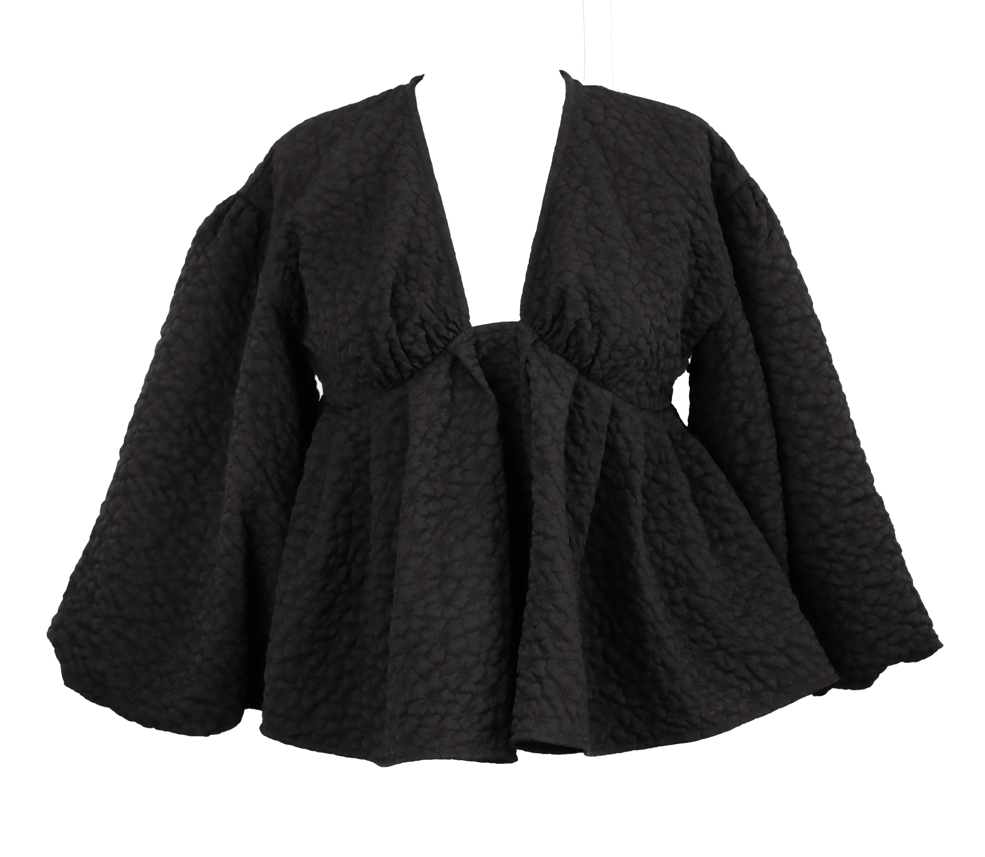 Paloma Top in Black Sculpted Floral- Size Small SAMPLE