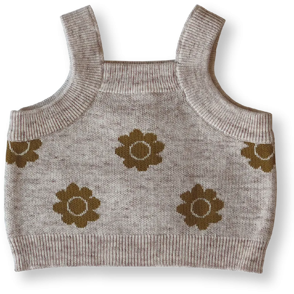 Pansy Top- Mocha & Marle