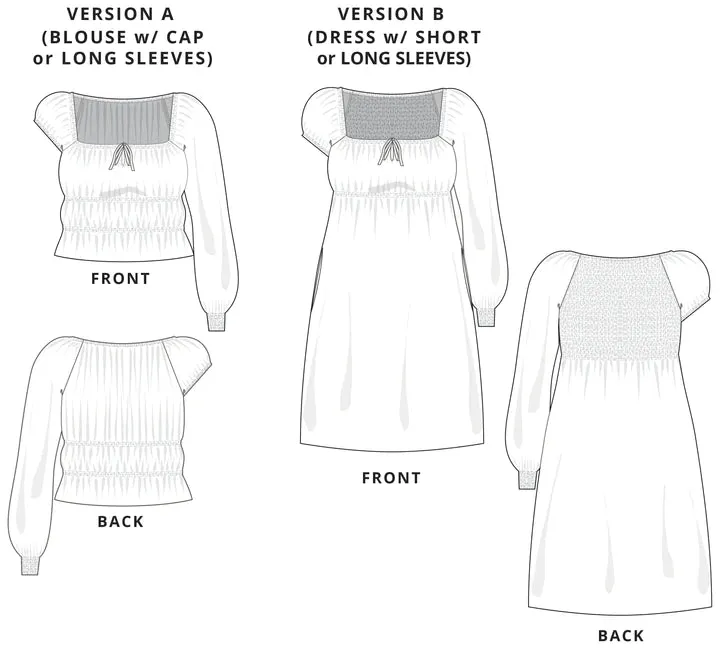 PDF Pattern - Joni Blouse   Dress | Pattern Scout