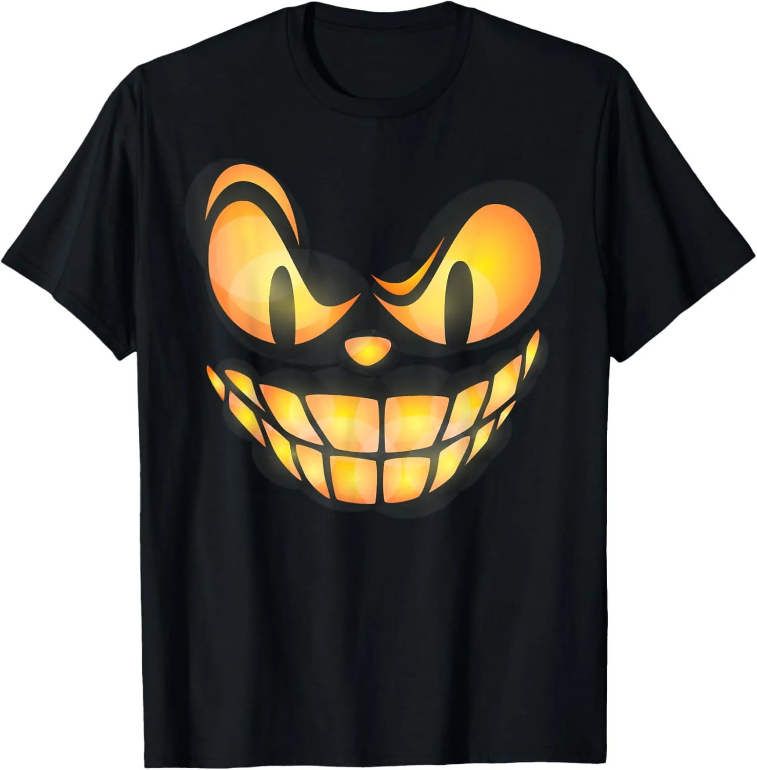 Scary Pumpkin Face Boys Girls Kids Halloween Costume T-Shirt