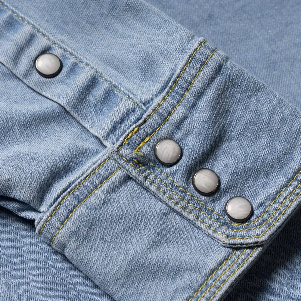 Schaefer Classic Western Denim Snap Shirt-Light