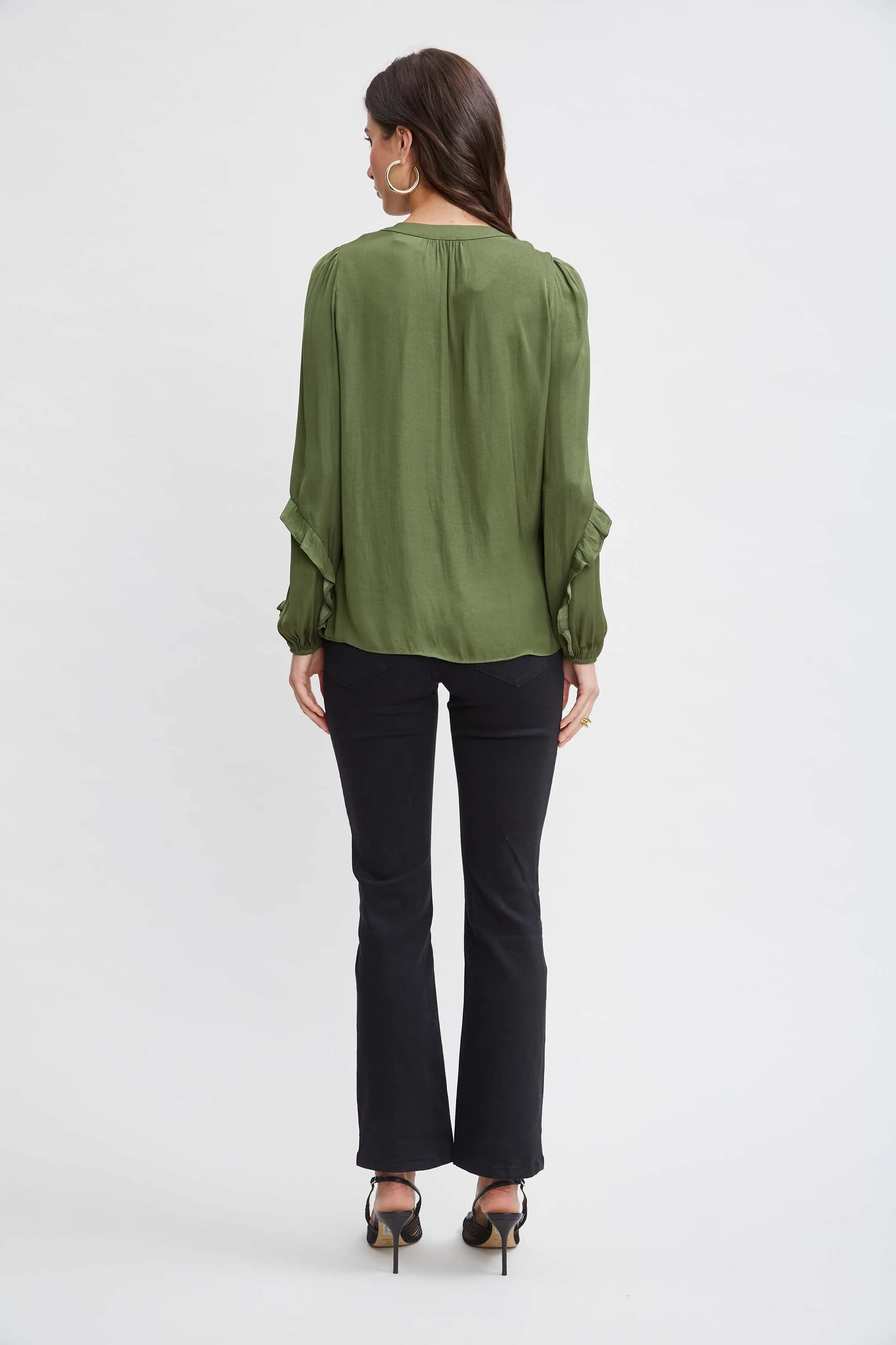 T-Tahari Split Neck Shirt