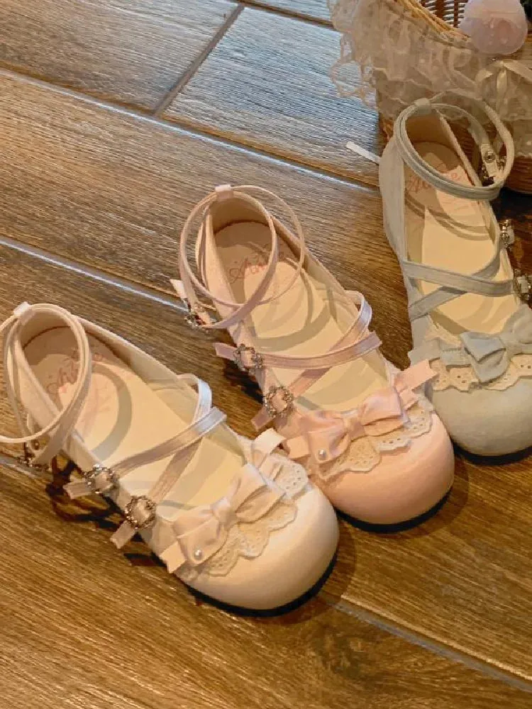 TAVIMART  -  Lolita Shoes Cute Sweet Girl Student Campus Tea Party Single Shoes Cos Loli Kawaii Japanese Casual Shoes