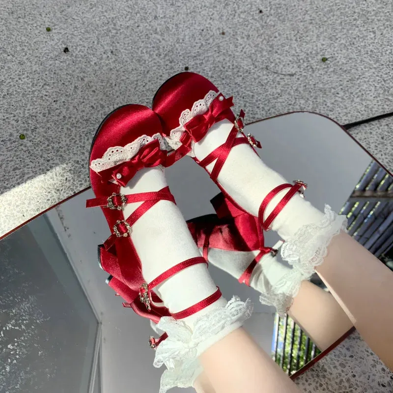 TAVIMART  -  Lolita Shoes Cute Sweet Girl Student Campus Tea Party Single Shoes Cos Loli Kawaii Japanese Casual Shoes