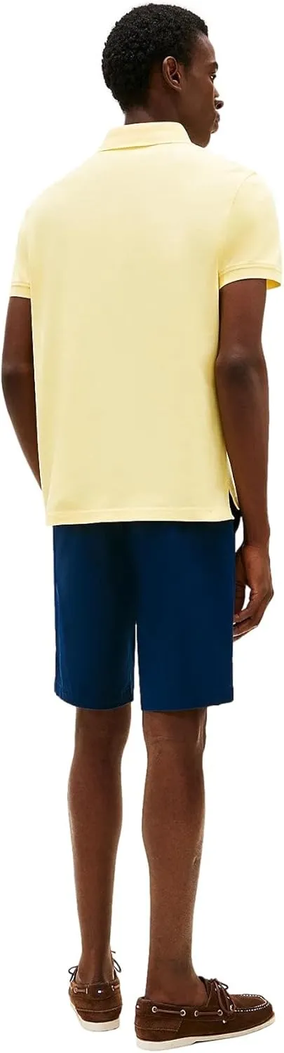 Tommy Hilfiger Men's Regular Fit Solid Color Short Sleeve Stretch Pique Polo Shirt