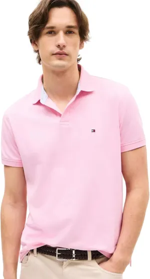 Tommy Hilfiger Men's Regular Fit Solid Color Short Sleeve Stretch Pique Polo Shirt