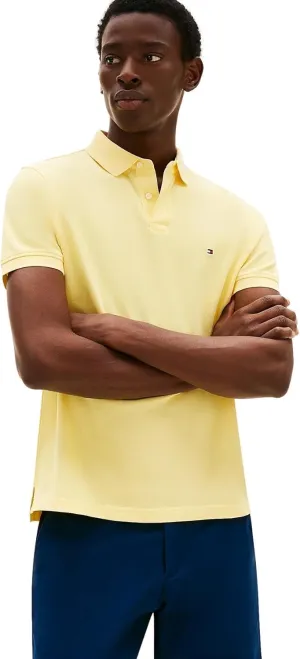 Tommy Hilfiger Men's Regular Fit Solid Color Short Sleeve Stretch Pique Polo Shirt